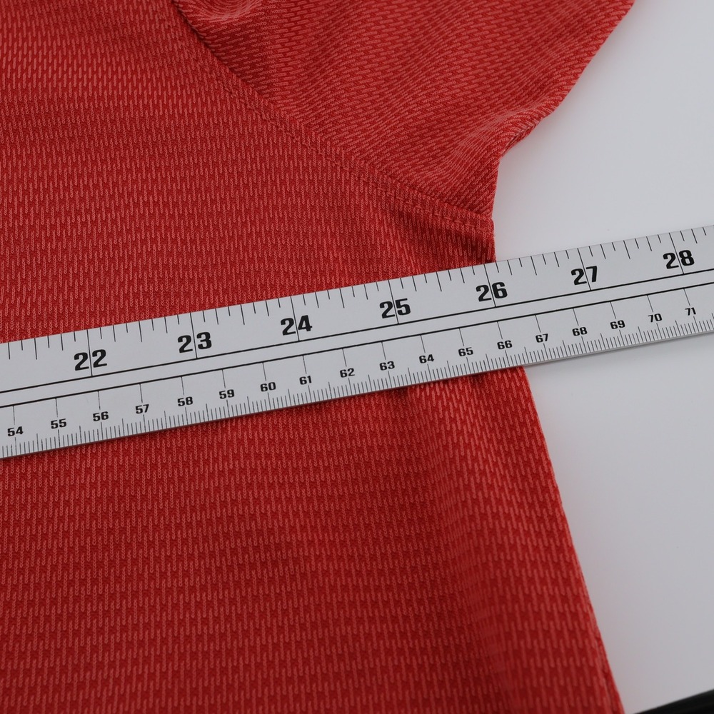 Tommy Bahama Mens XXL Redish Orange Waffle Knit‎ Polo Shirt eModal Blend Logo - Picture 5 of 7